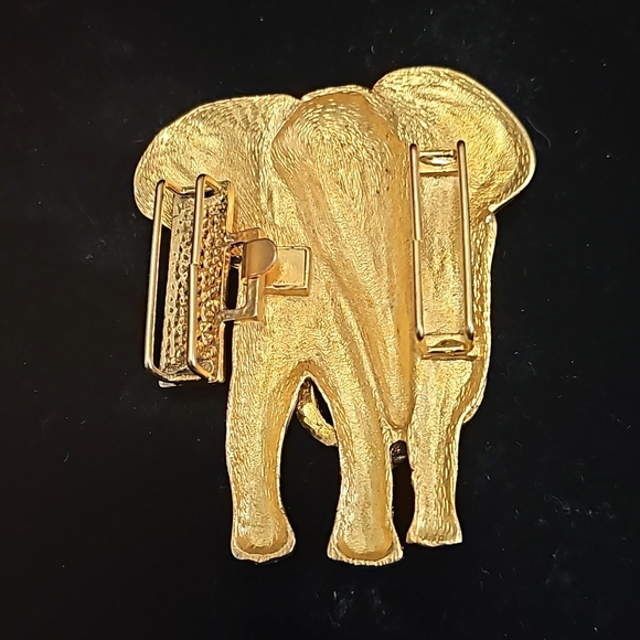 Huge Large Gold Tone Eleghant Belt Buckel - Picture 4 of 5